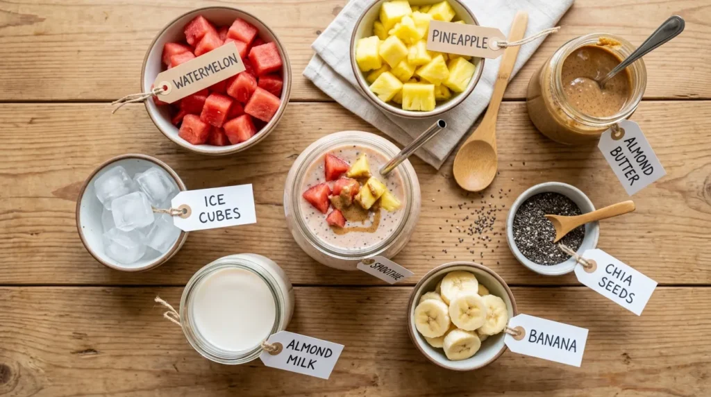 Almond Butter and Chias Seed Smoothie