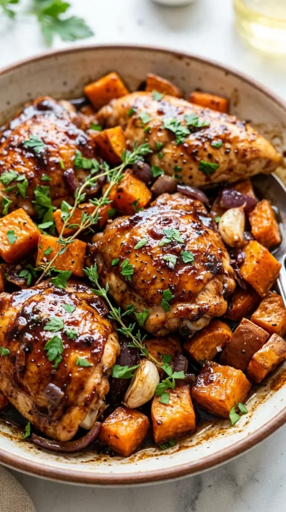Balsamic Chicken & Sweet Potatoes (The “Set It and Forget It” Hero)