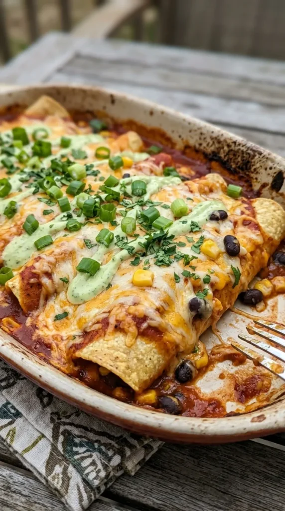 Black Bean & Corn Enchilada Bake (Vegetarian & Freezes Like a Dream)