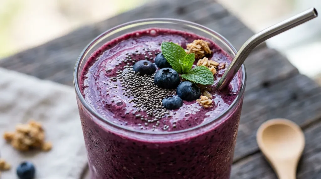 Blueberry Chia Antioxidant Smoothie