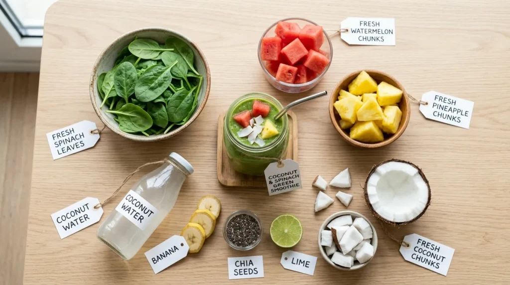 Coconut and Spinach Green Smoothie