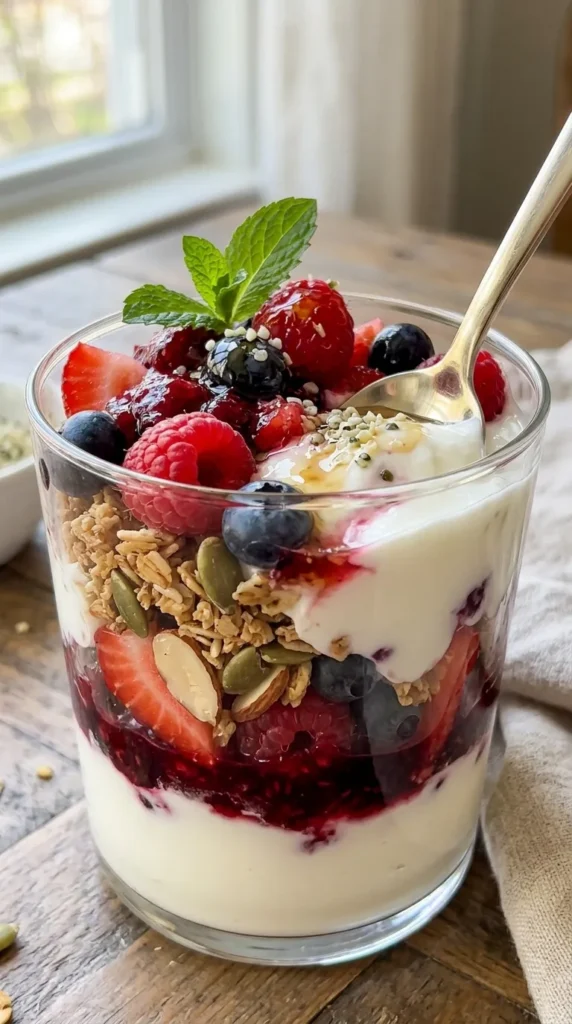 Greek Yogurt & Berry Protein Parfaits (Breakfast)