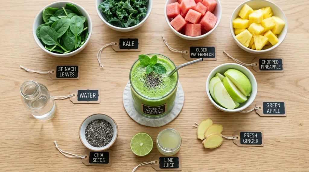 Green Immunity Smoothie with Watermelon's