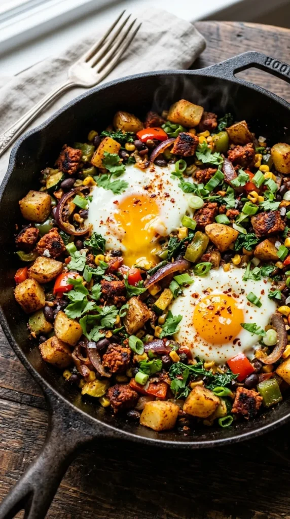 Leftover Veggie & Chorizo Hash
