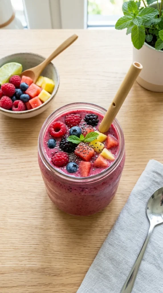 Low-Carb Berry Blast Smoothies