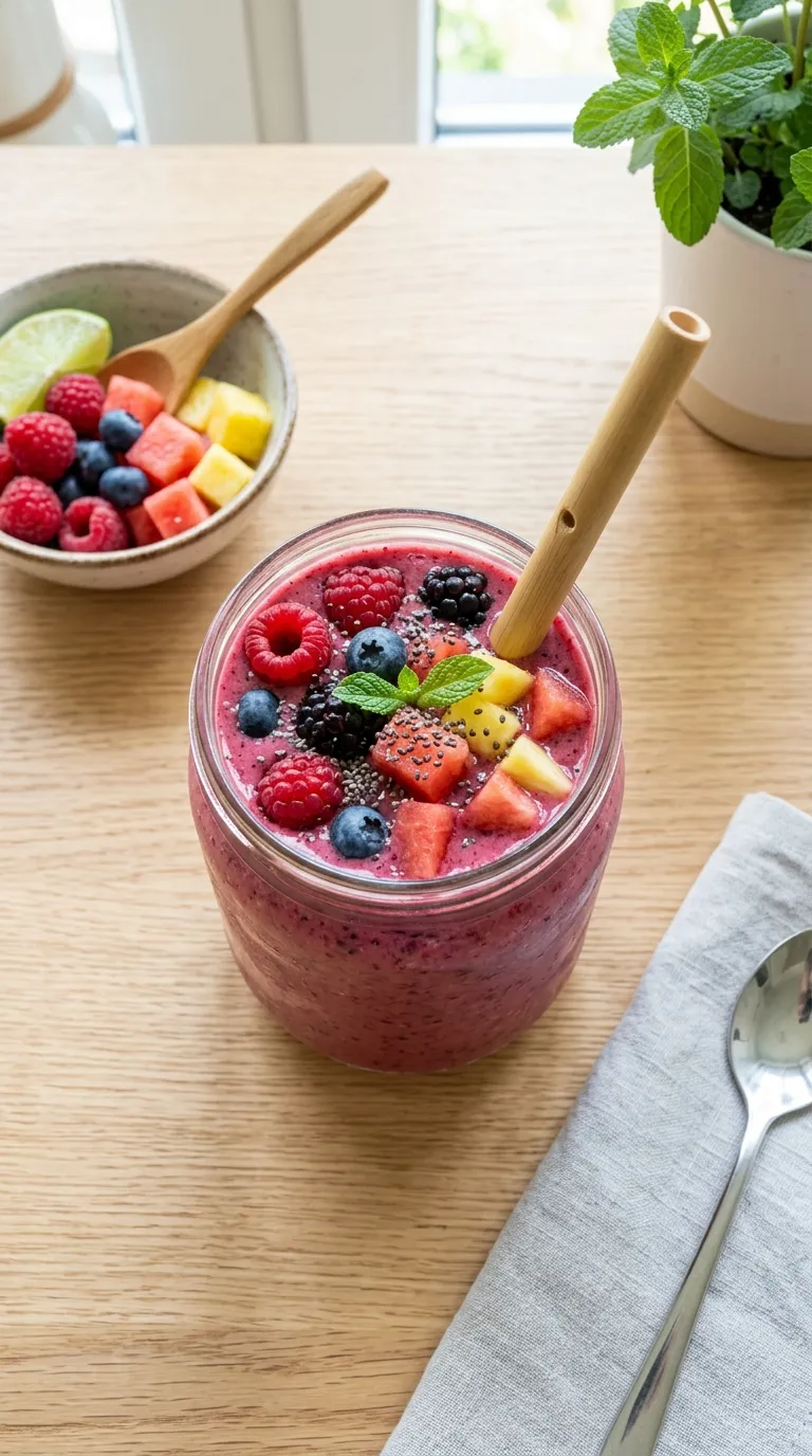 Low-Carb Berry Blast Smoothies