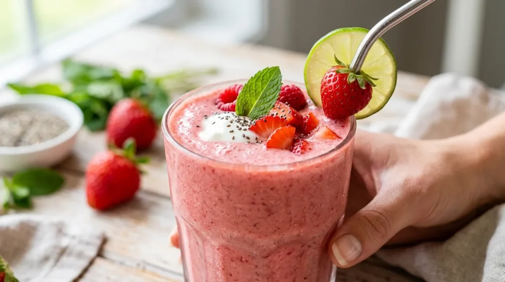Metabolism Revving Strawberry Smoothie