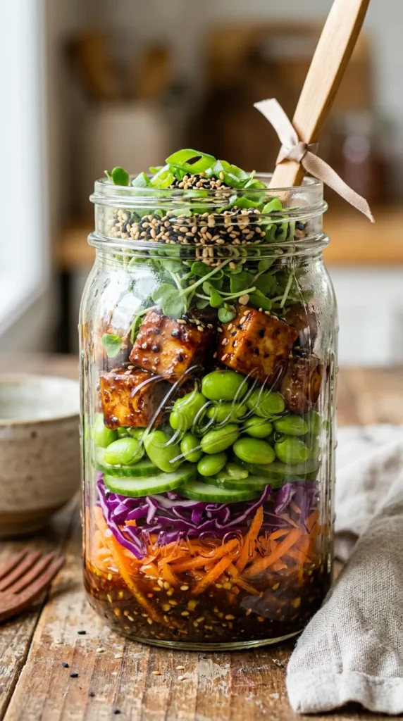 Sesame Ginger Tofu & Edamame Jar
