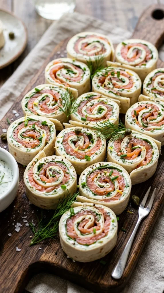 Smoked Salmon & Cream Cheese Roll-Ups