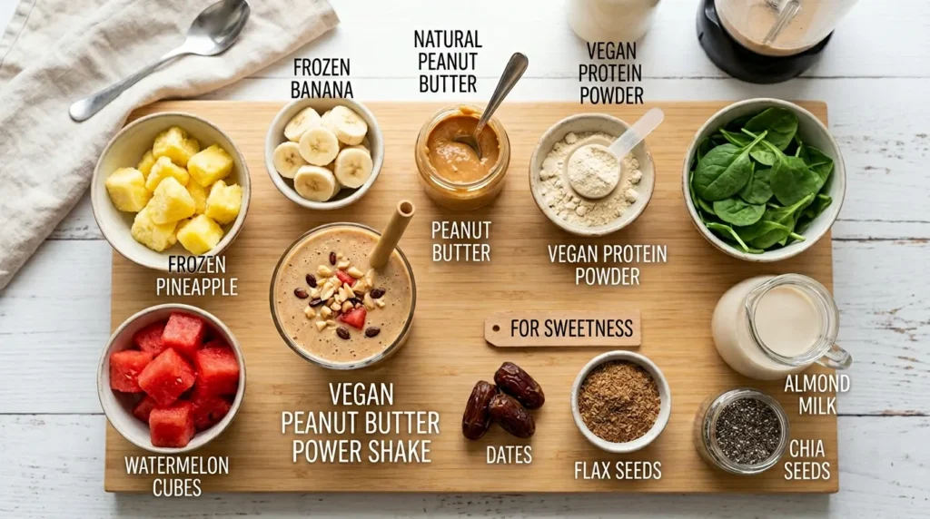 Vegan Peanut Butter Power Shake Smoothie's