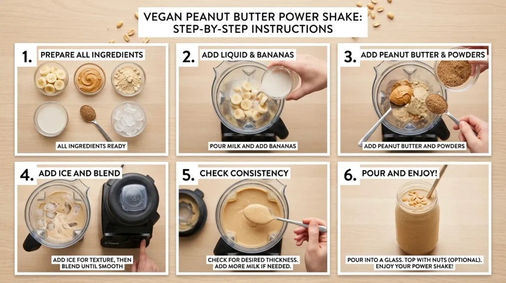 Vegan Peanut Butter Power Shakes Smoothie