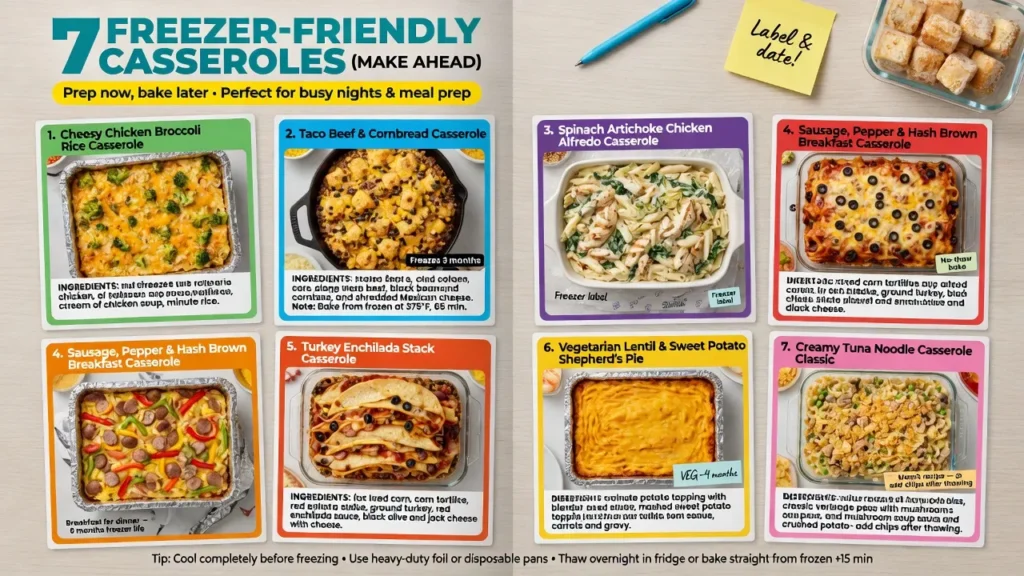 7 Freezer-Friendly Casseroles (Make Ahead) Recipes