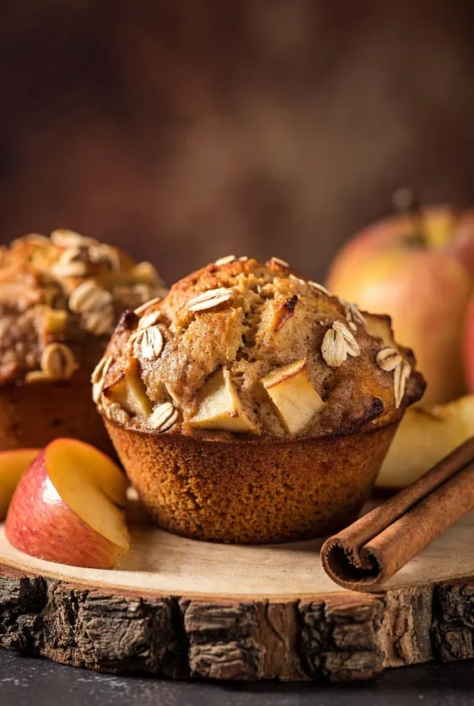 Apple Cinnamon Oat Protein Muffins