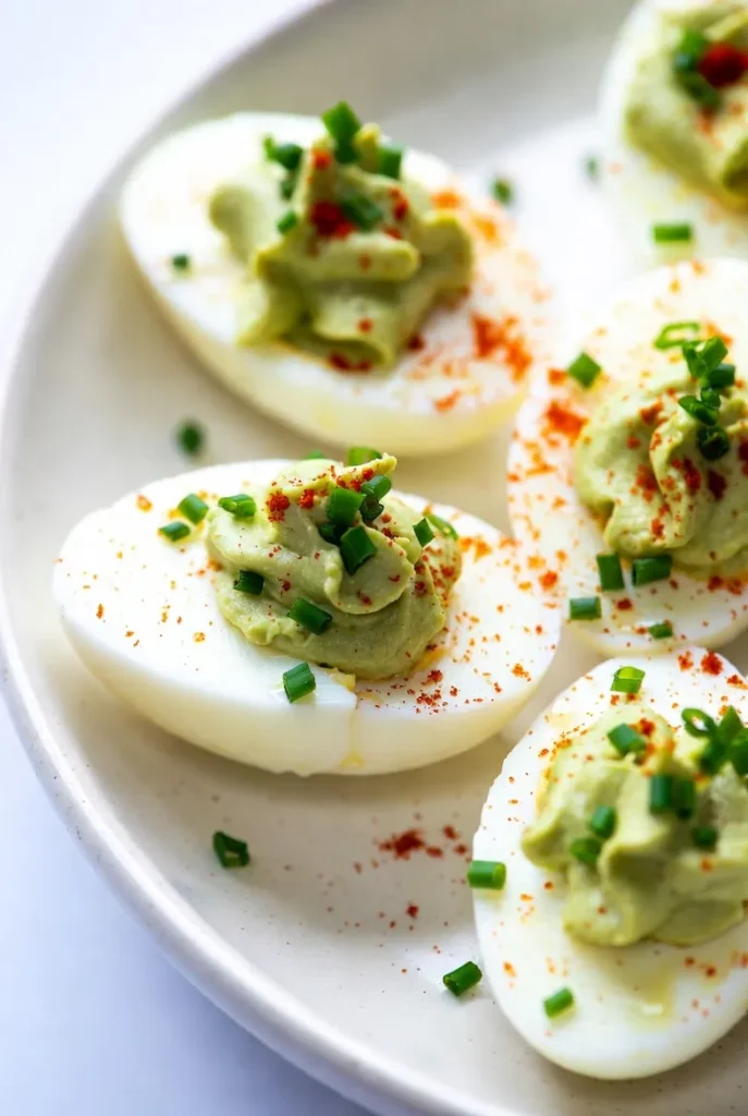 Avocado Deviled Eggs with a Green Twist