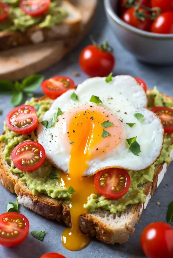 Avocado Egg Toast with Tomatoes