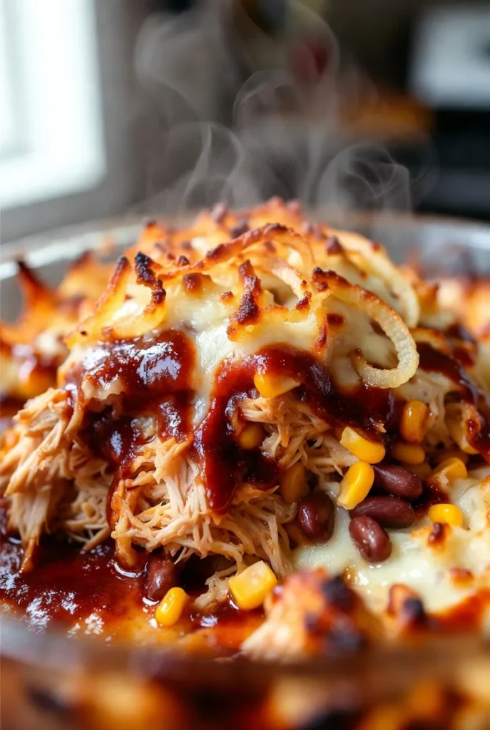 BBQ Chicken Casserole – Sweet, Smoky, and Totally Addictive