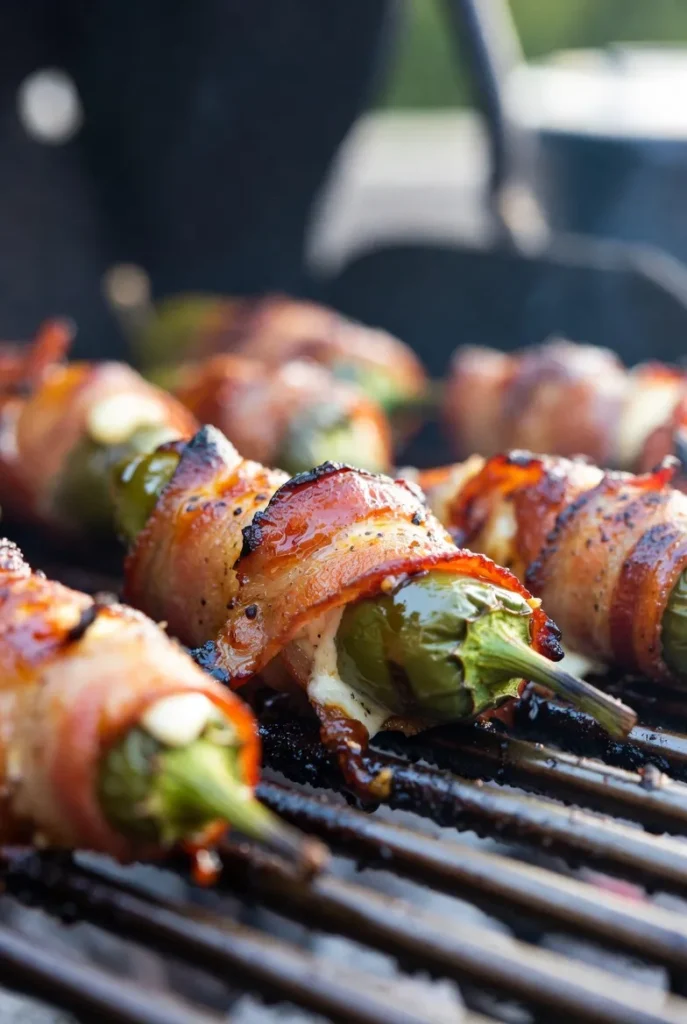 Bacon-Wrapped Jalapeño Poppers with a BBQ Kick