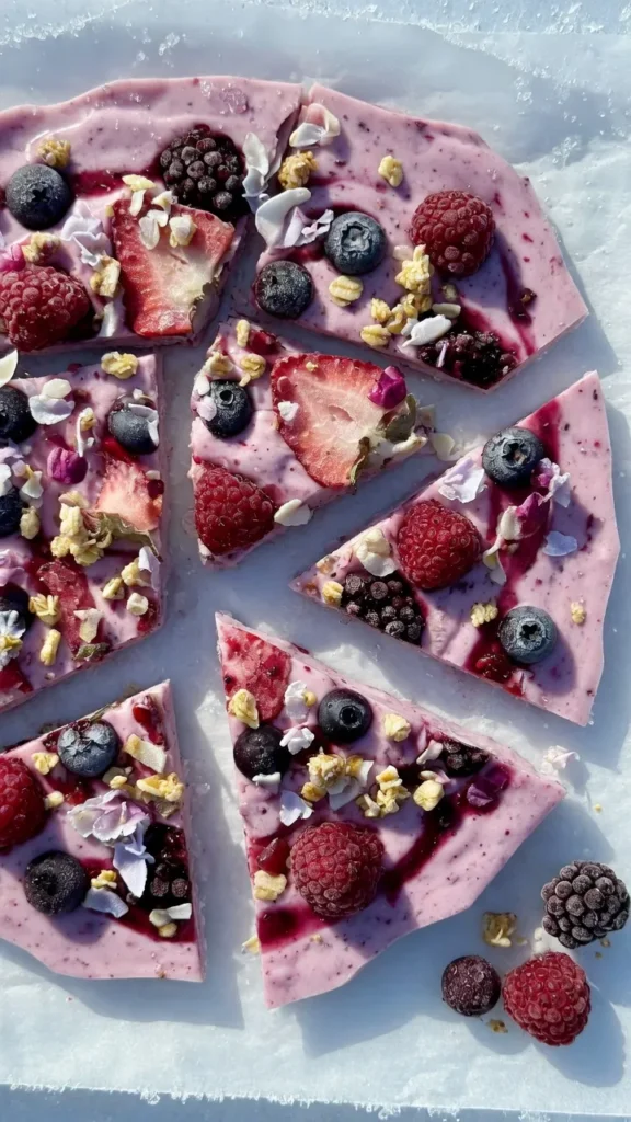 Berry Frozen Yogurt Bark