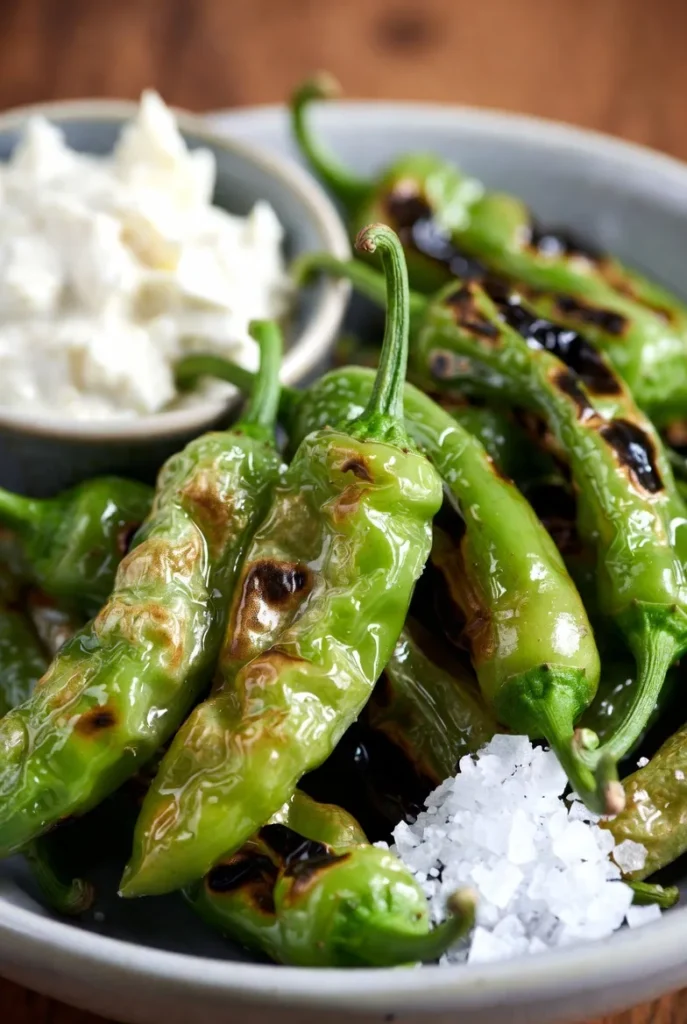 Blistered Shishito Peppers with Garlic Aioli