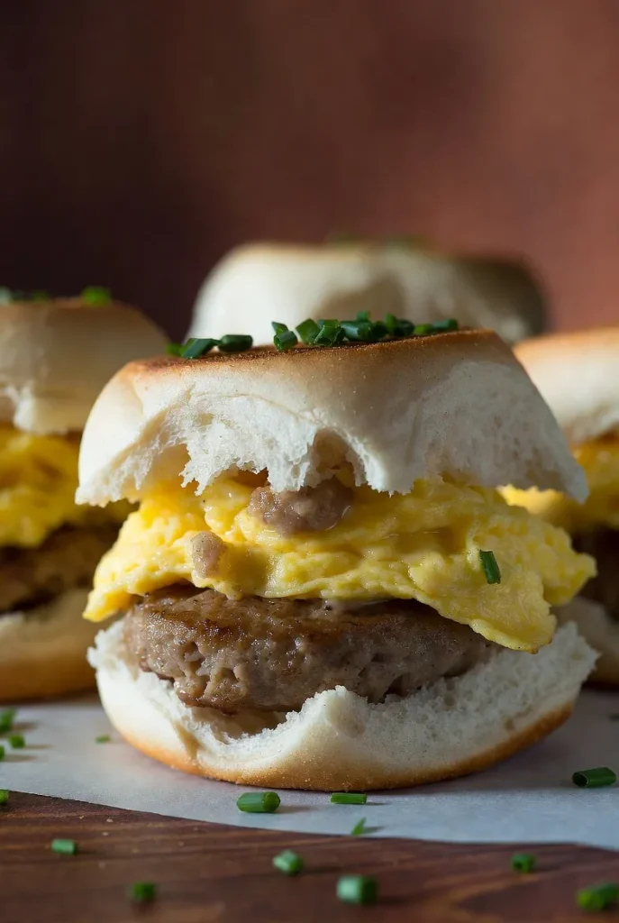 Breakfast Sausage & Egg Sliders – Morning Glory in Mini Form