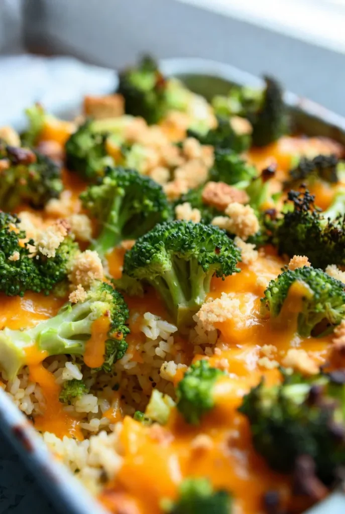 Broccoli Cheddar Rice Casserole