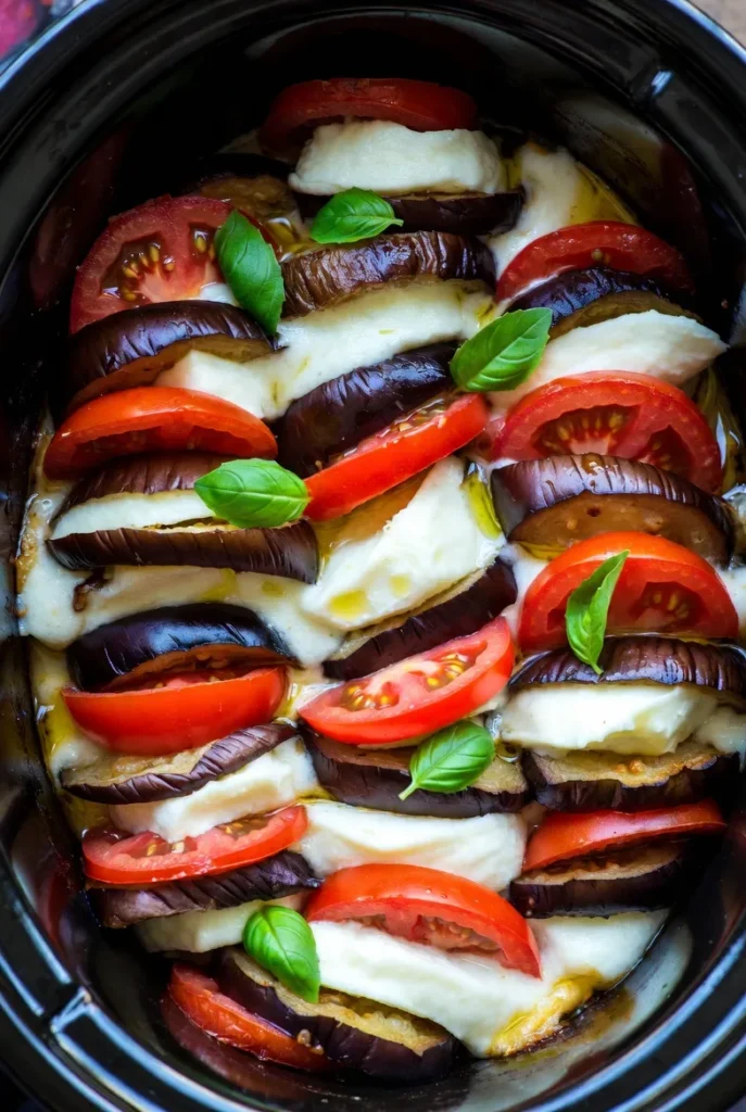 Caprese-Inspired Eggplant and Tomato Bake