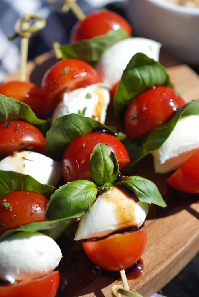 Caprese Skewers with a Zesty Twist