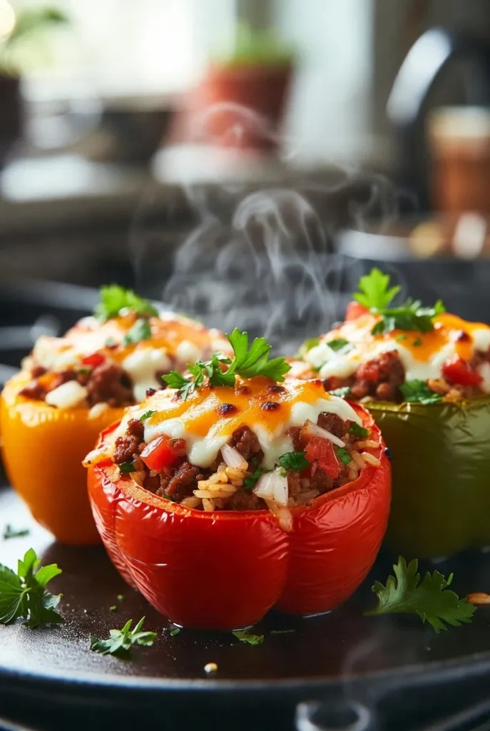 Cheesy Stuffed Bell Peppers