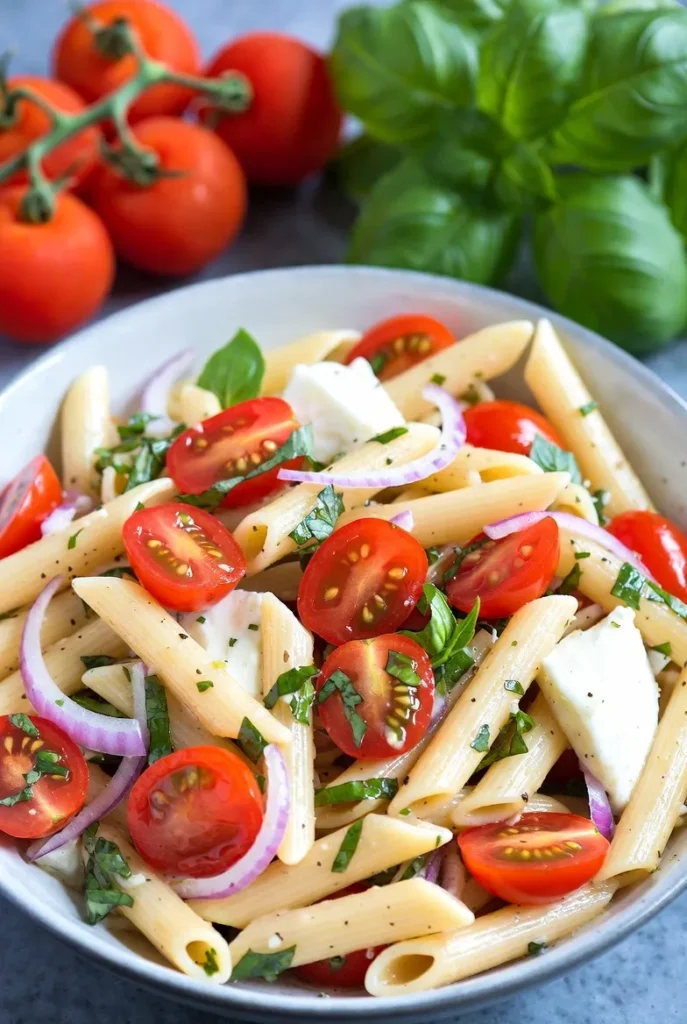 Cherry Tomato Basil Pasta Salad