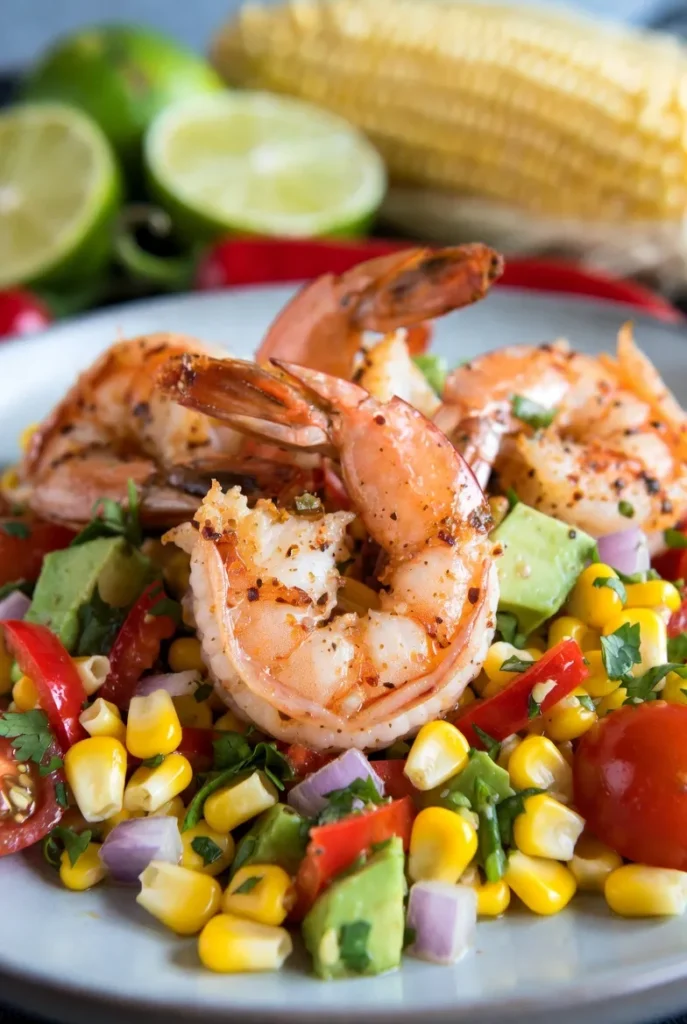 Chili Lime Shrimp with Corn Salad