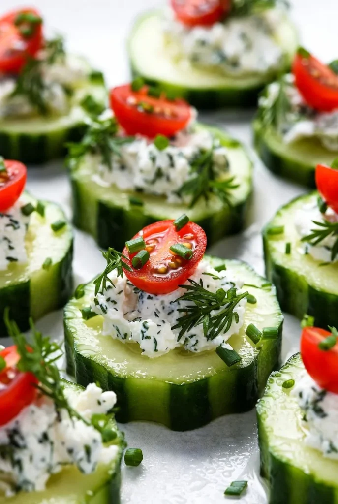 Chilled Cucumber Bites with Herbed Goat Cheese