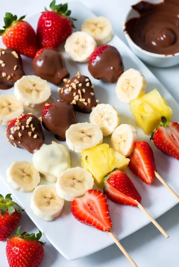 Chocolate-Dipped Fruit Kabobs