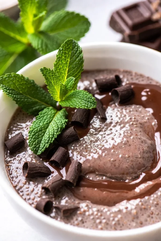 Chocolate Mint Dream Chia Pudding