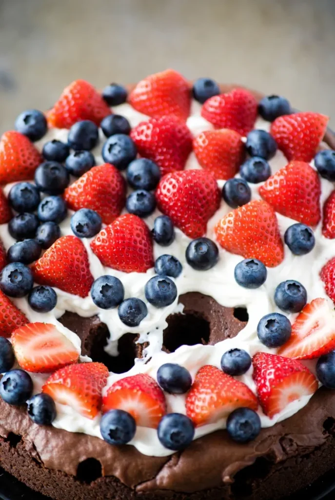 Chocolate Patriot Poke Cake