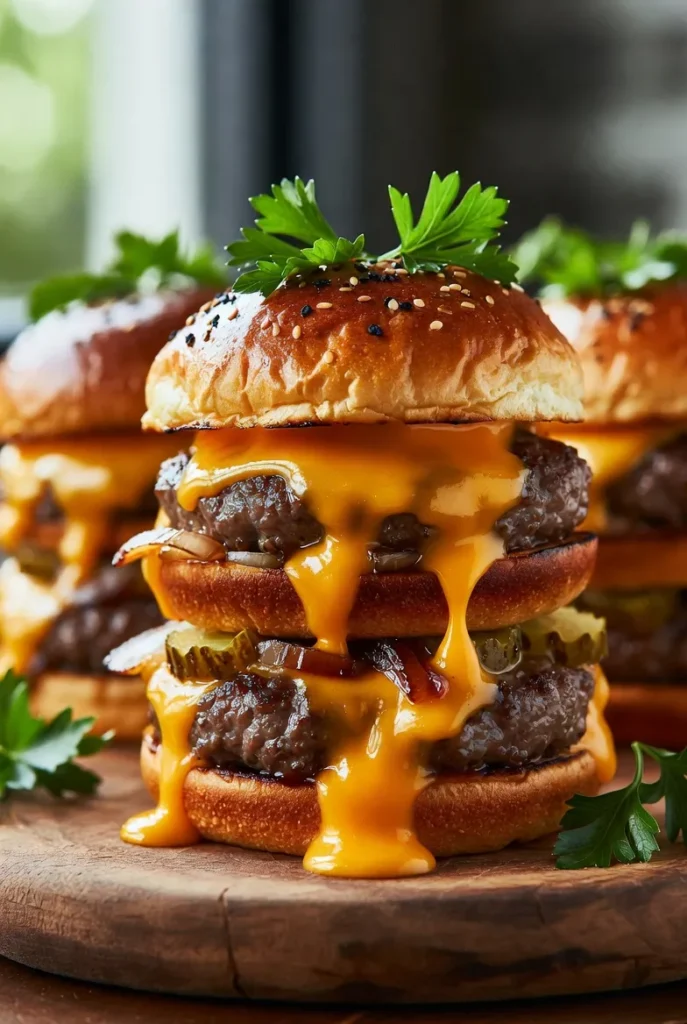 Classic Cheeseburger Sliders with a Secret Sauce Kick