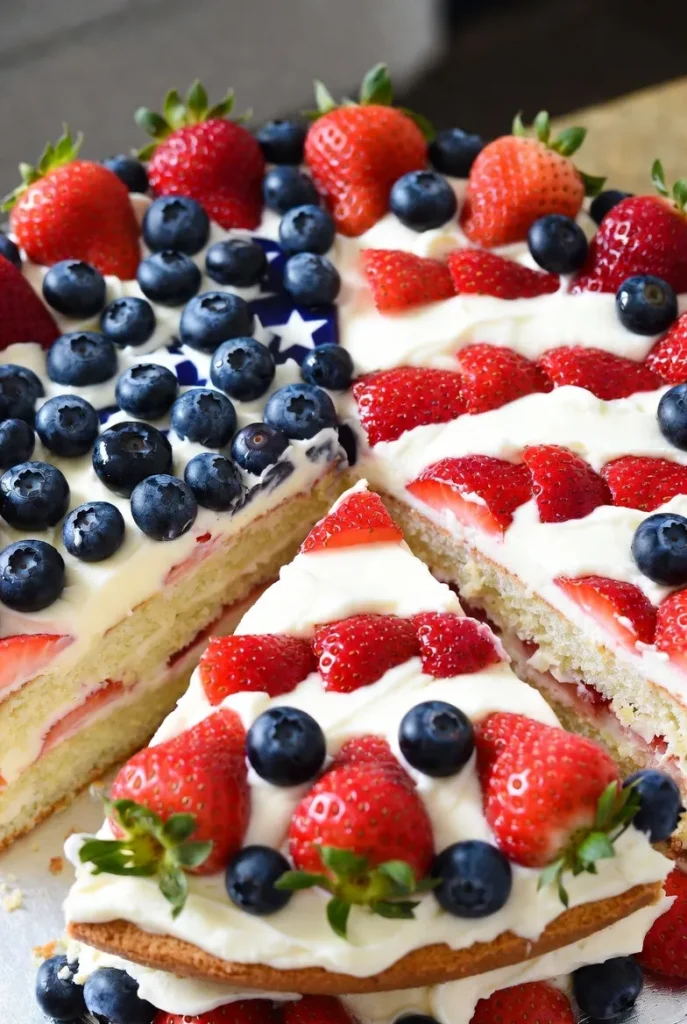 Classic Flag Berry Cake