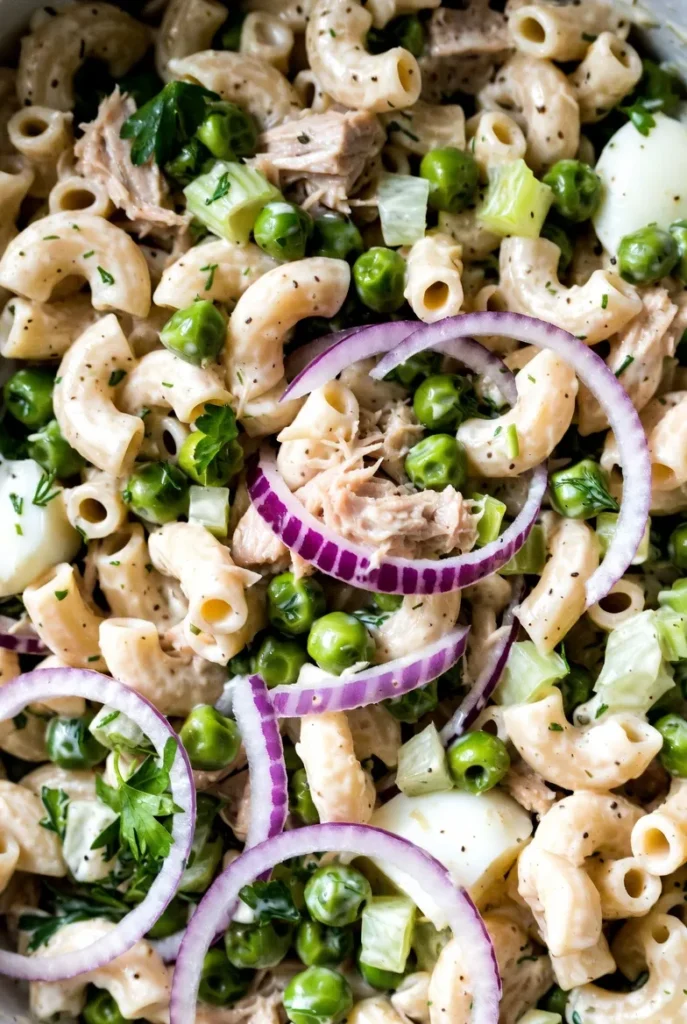 Classic Tuna and Pea Pasta Salad