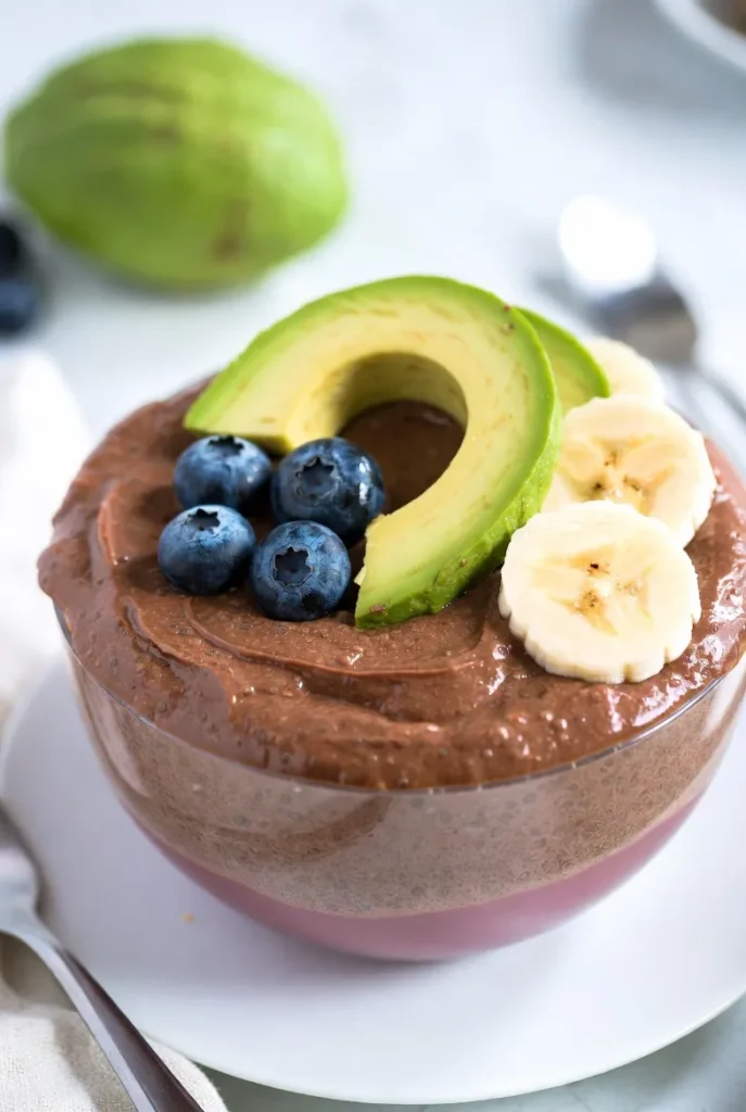 Creamy Avocado Chocolate Chia Pudding