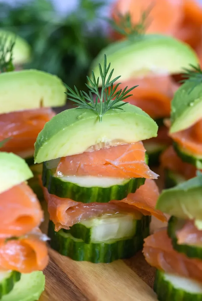 Creamy Avocado Cucumber Bites