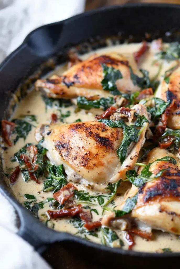 Creamy Tuscan Chicken Thighs