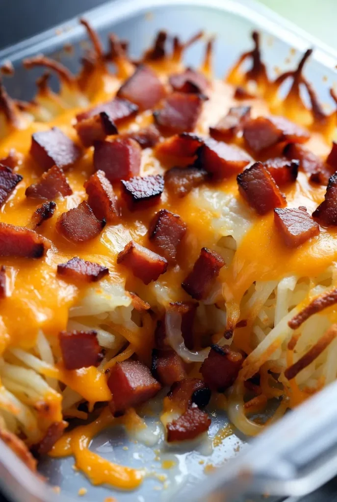 Crispy Hash Brown, Bacon & Cheddar Casserole