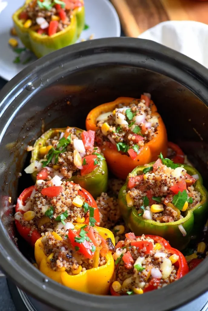 Crockpot Stuffed Bell Peppers