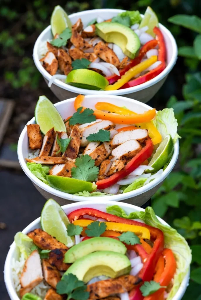 Easy Chicken Fajita Bowls