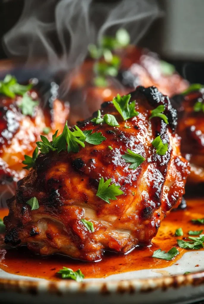 Easy Oven BBQ Chicken Thighs