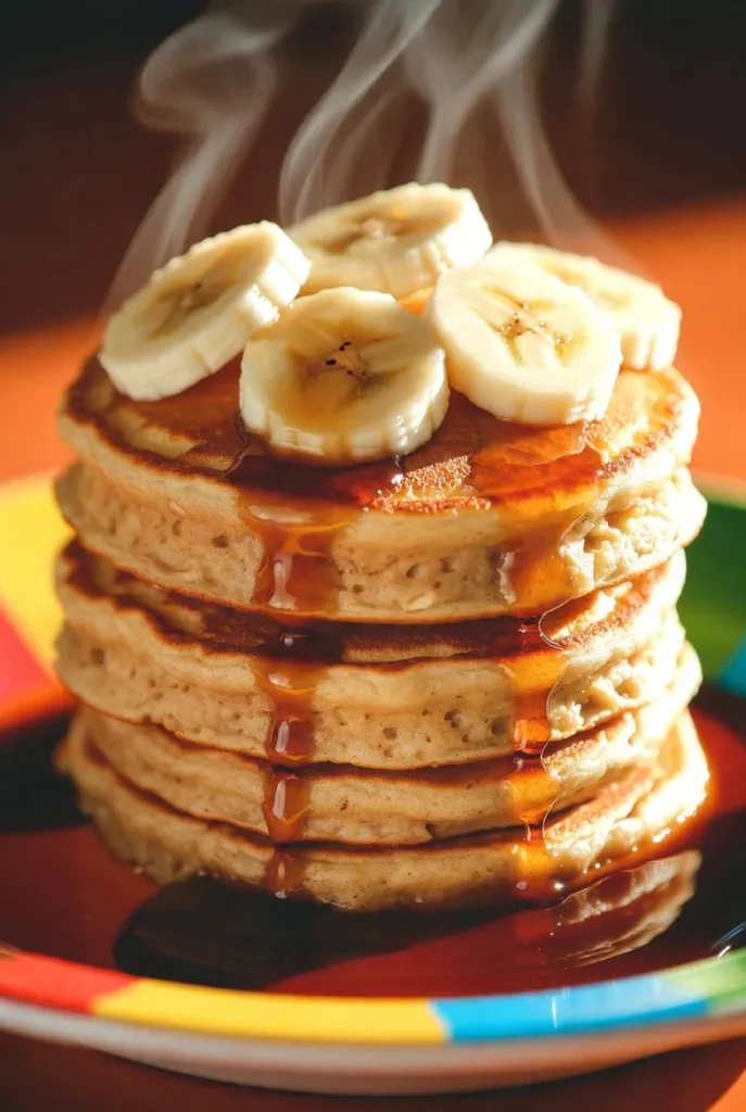 Fluffy Banana Oat Pancakes That Practically Cook Themselves