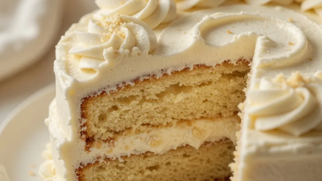 Fluffy Vanilla Cake Recipe (Soft & Moist Homemade Cake)