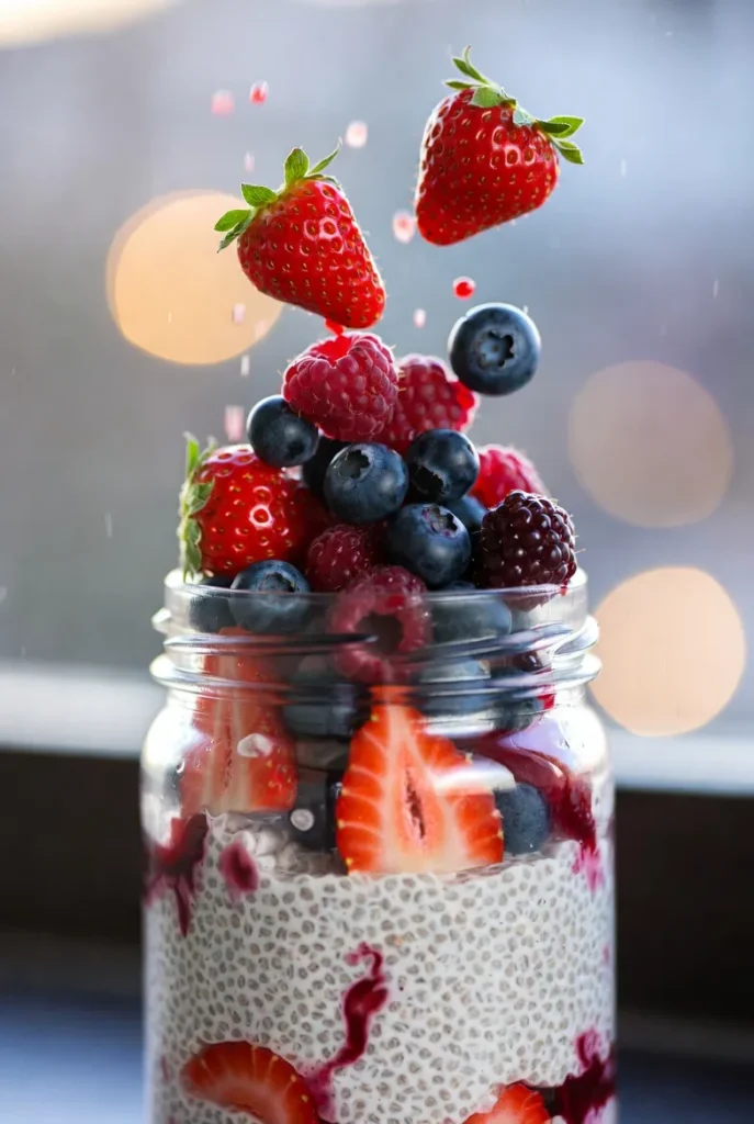 Fresh Berry Chia Pudding – Overnight Magic