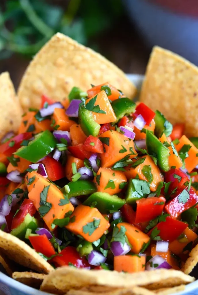 Fresh Mango Salsa with Homemade Tortilla Chips (2)