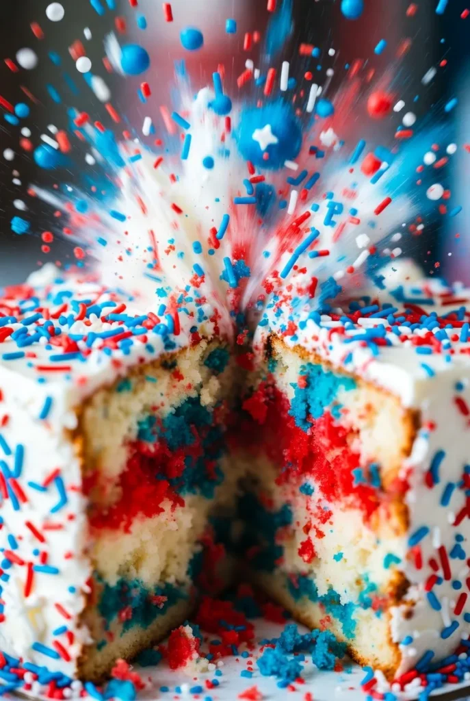 Funfetti Fireworks Cake