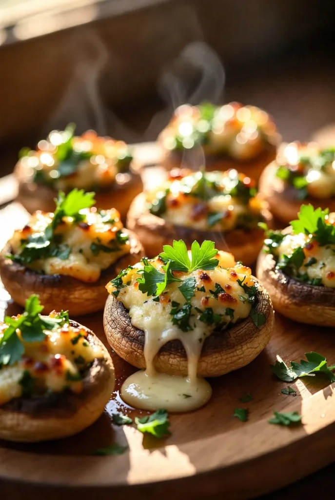 Garlic Herb Stuffed Mushrooms